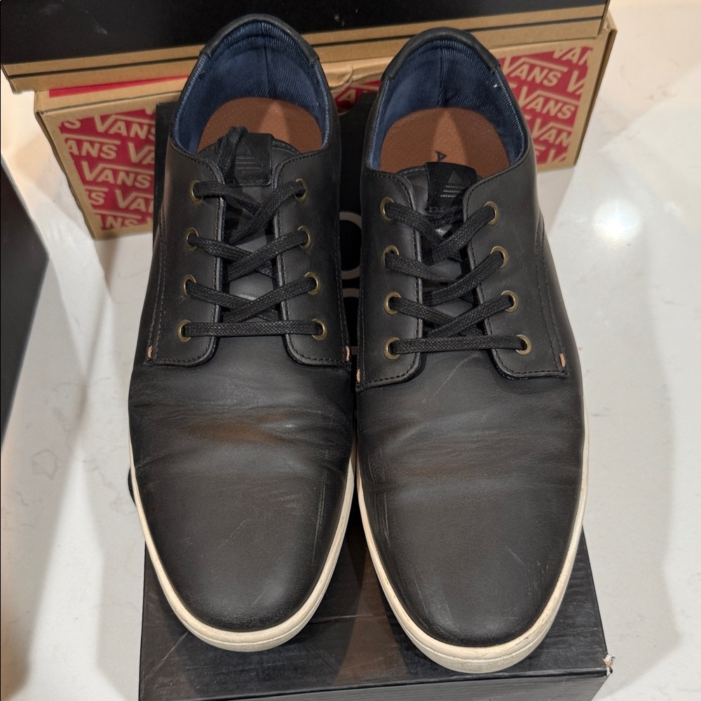 Aldo Men's Black Leather Sneakers
